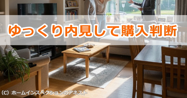 ゆっくり内見して購入判断